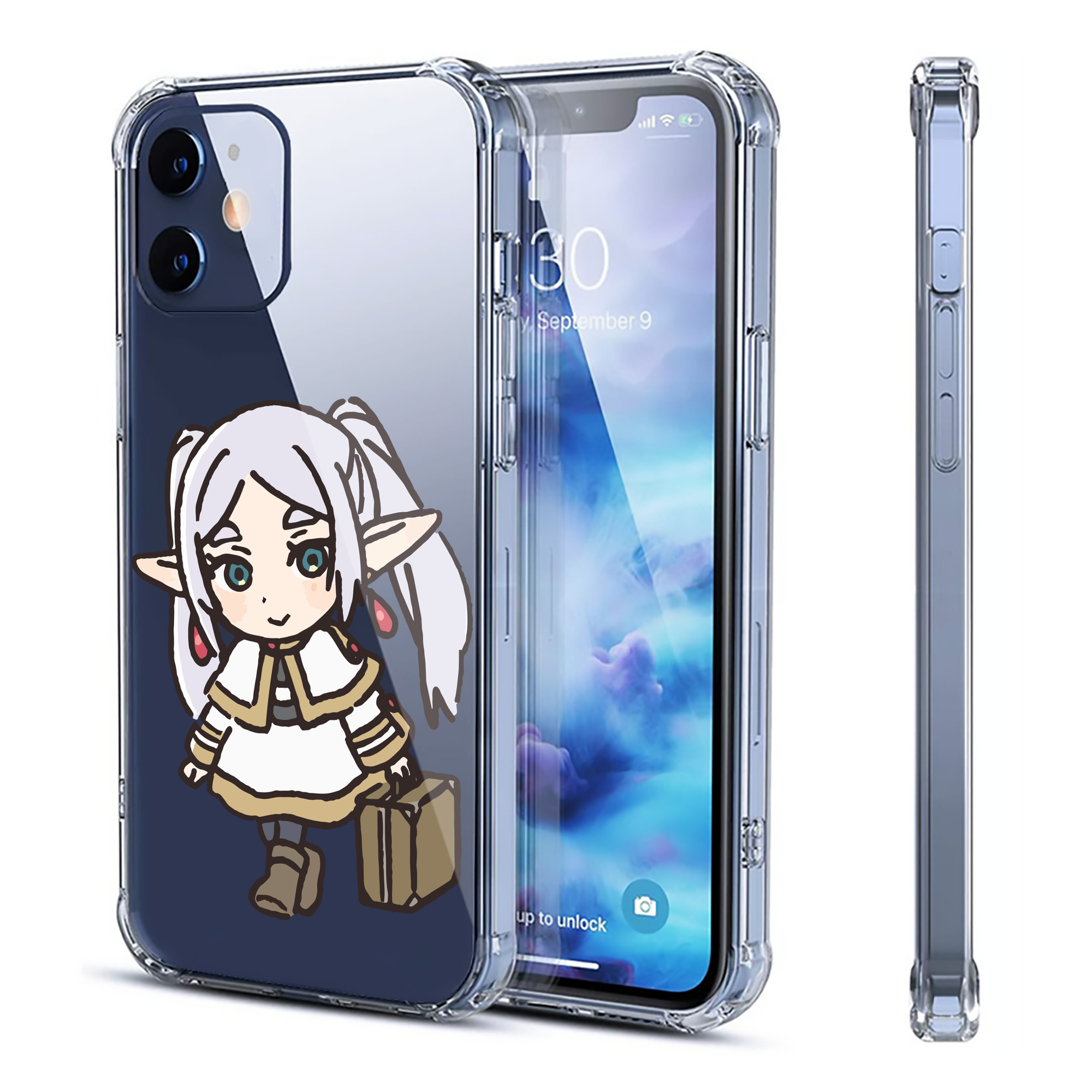 （画像用） 葬送のフリーレン Frieren 【iPhone 12シリーズ対応】透明スマホケース（クリアソフトケース）